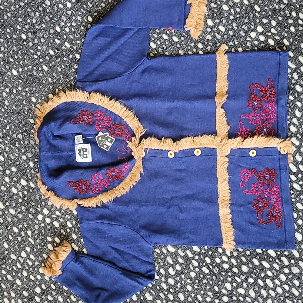 SALE!! Storybook Knits Sweater "Denim Sherpa" NWT Sz L